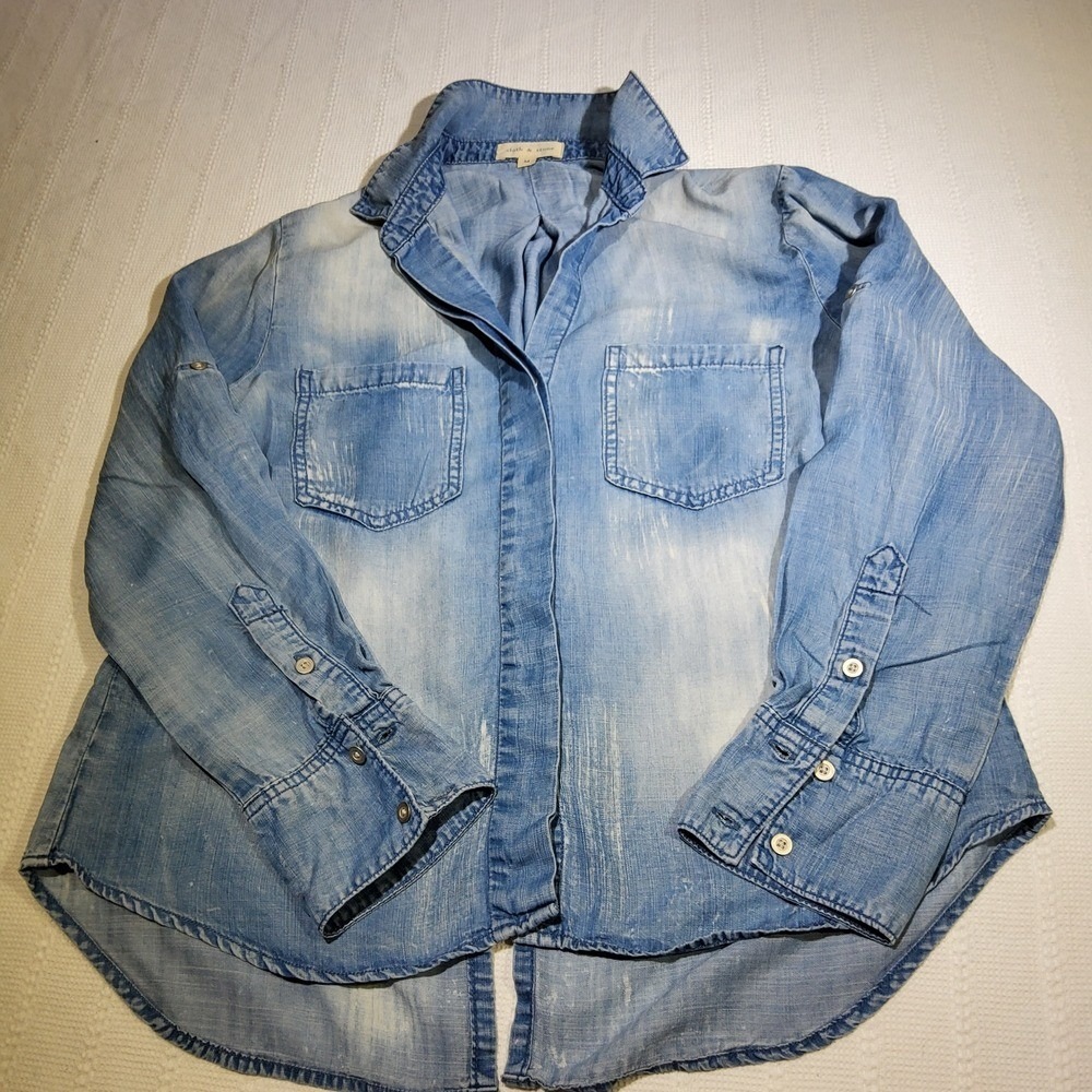Cloth &‎ Stone Blue Long Sleeve Button Down Shirt